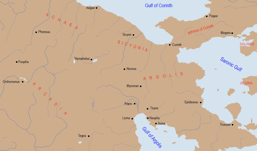 Map of Argolis