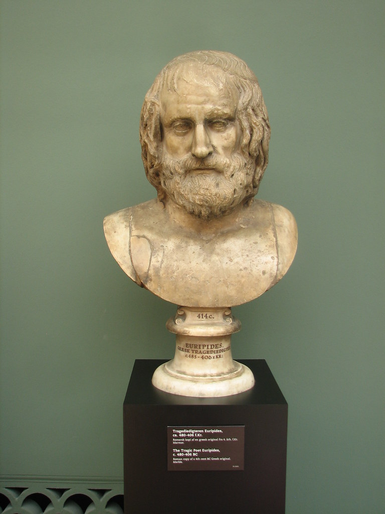 euripidies bust statue