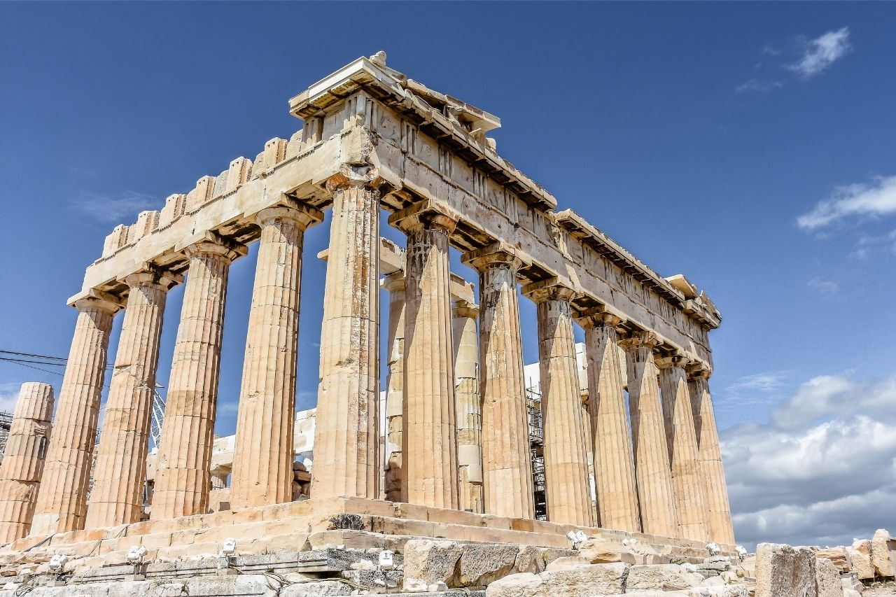 The Acropolis in Athens, the temple of Athena