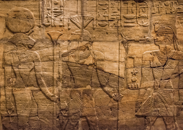 Ancient Egyptian gods with Khepri