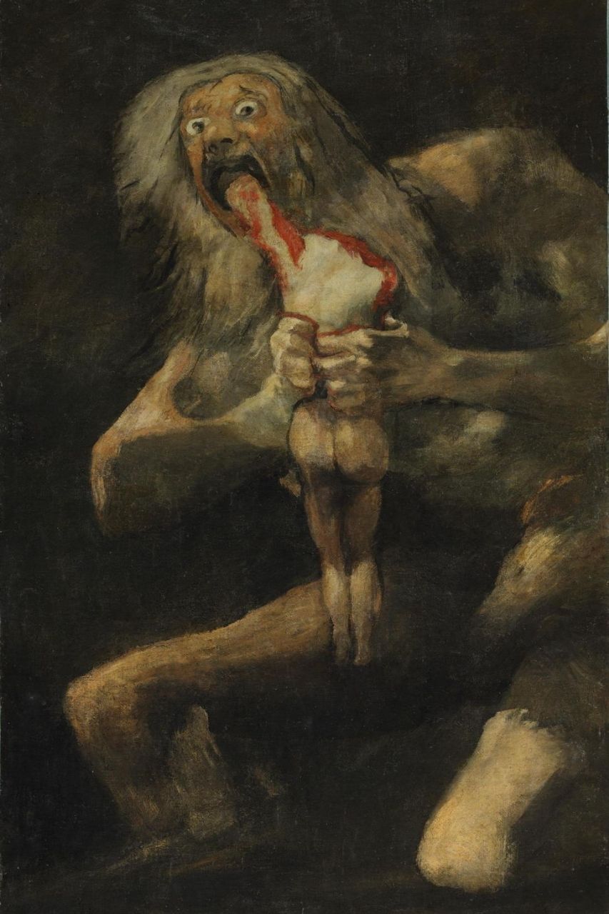 Cronus devouring his son by Goya