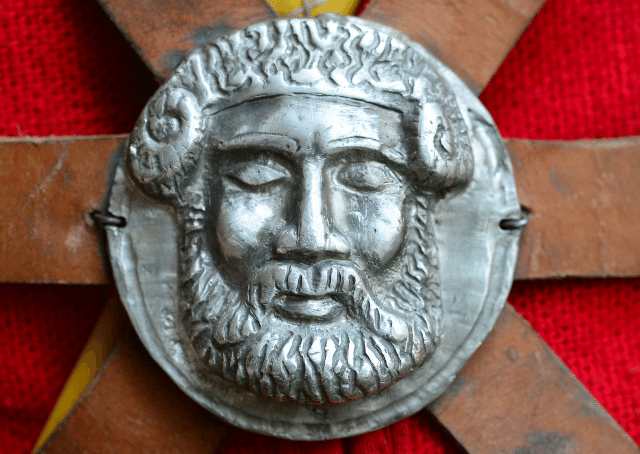 Face of god Jupiter