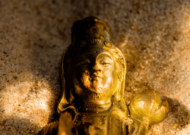 Face of Nuwa, goddess of creation and the female emperor of mankind