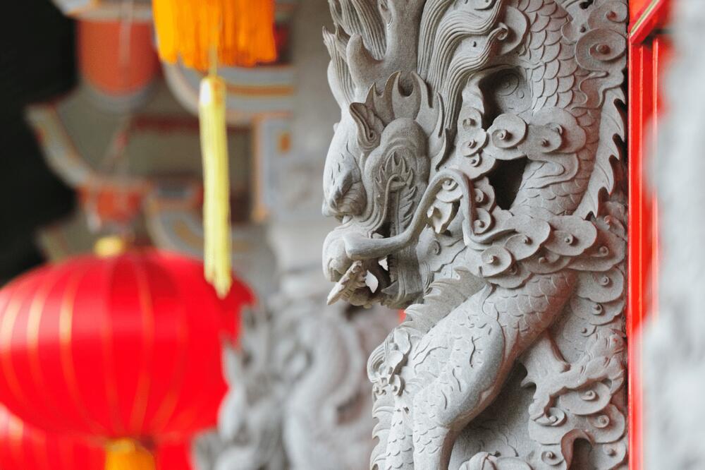 Statue of Long Wang the Chinese dragon king