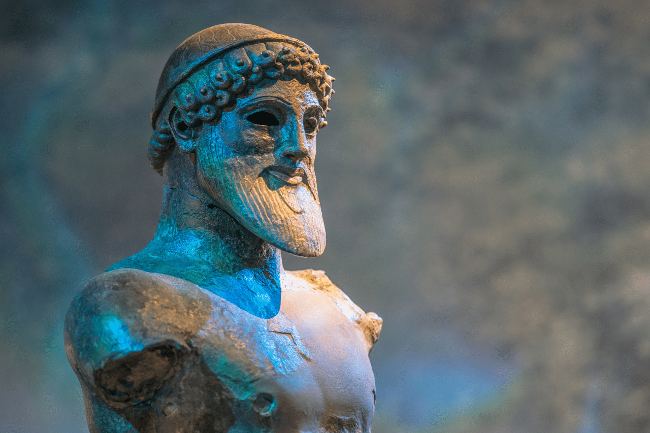 Statue of poseidon one of the greek mythology gods