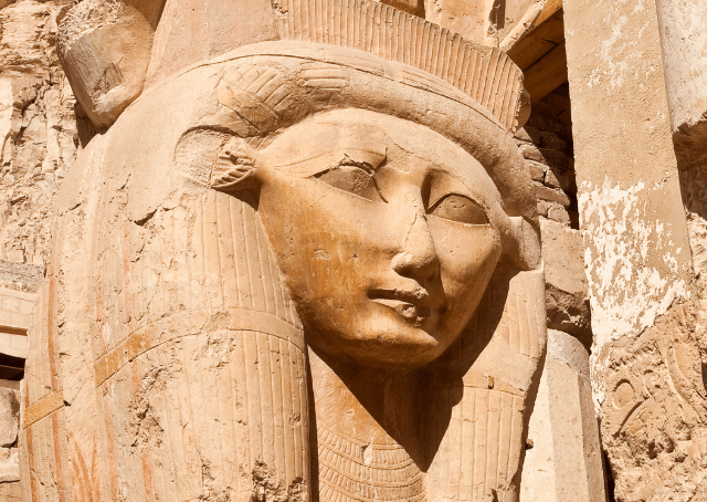 Statue of the egyptian goddess of love and beauty Hathor