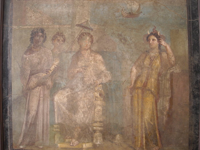 Classical painting illustrating scenes from the Aeneid