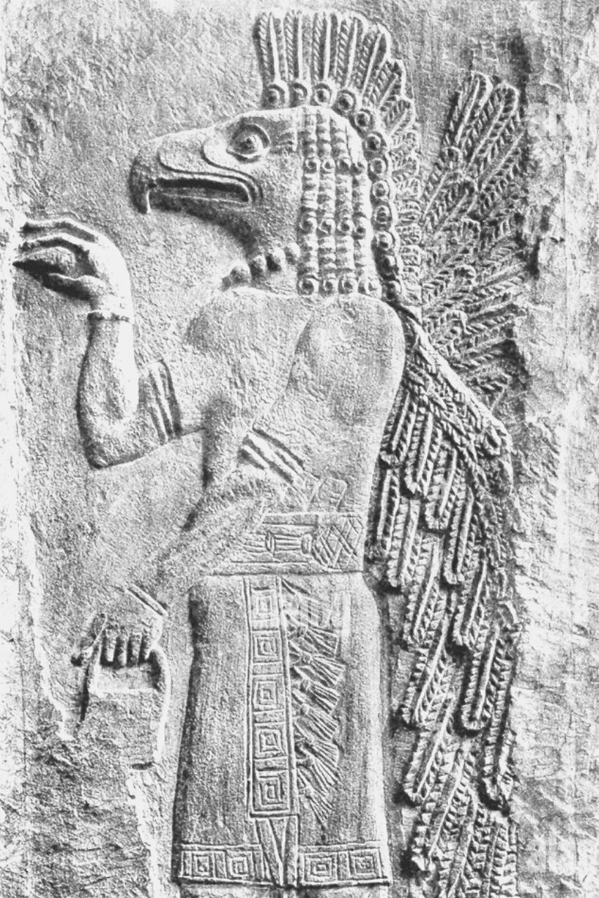 apkallu with bird-head relief