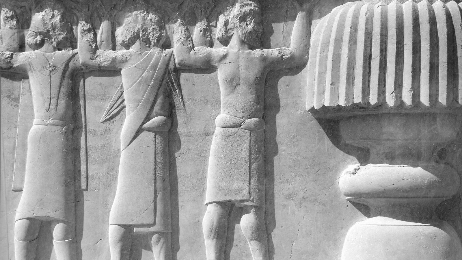 Bas relief of Assyrian warriors