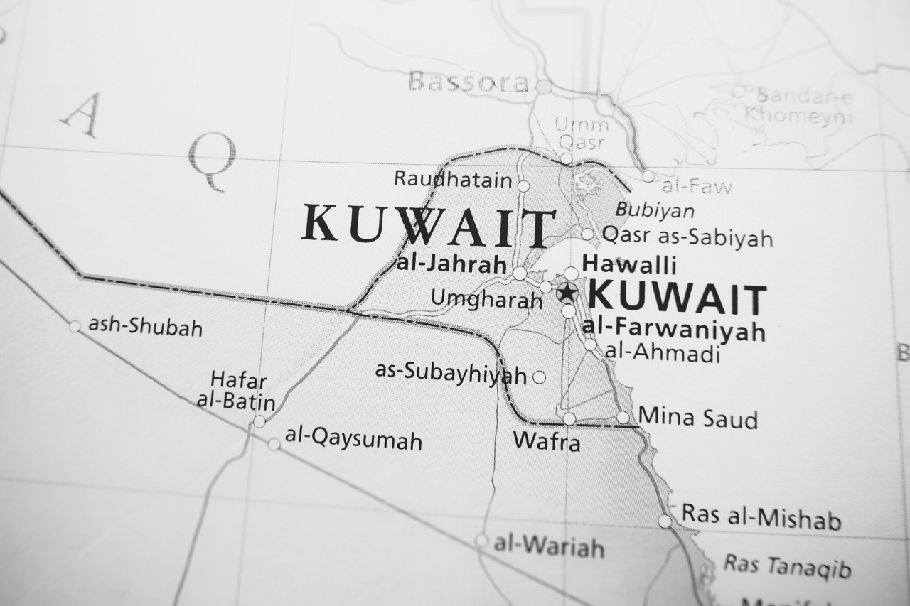 Map of Kuwait