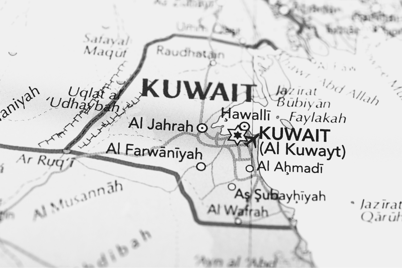 Map of Kuwait
