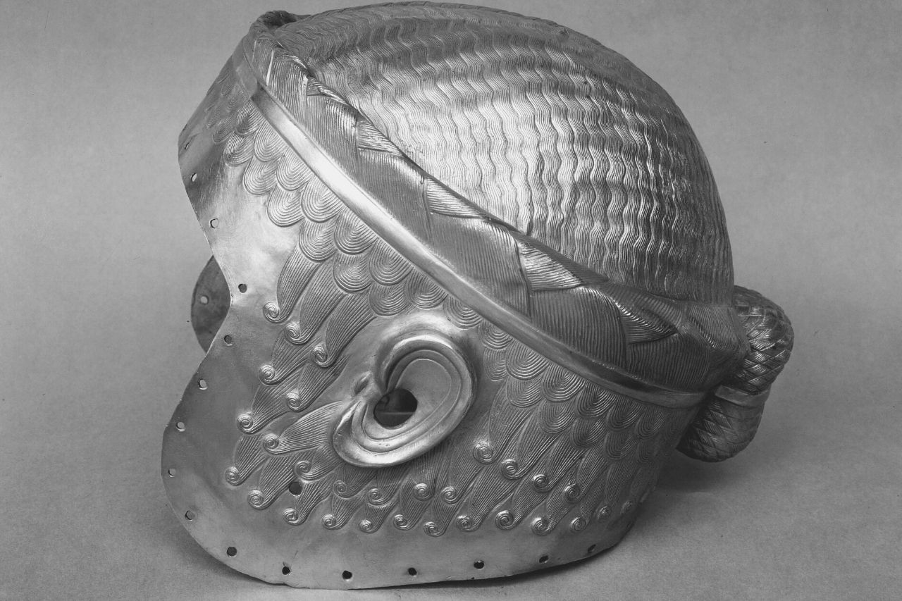 Mesopotamian golden helmet