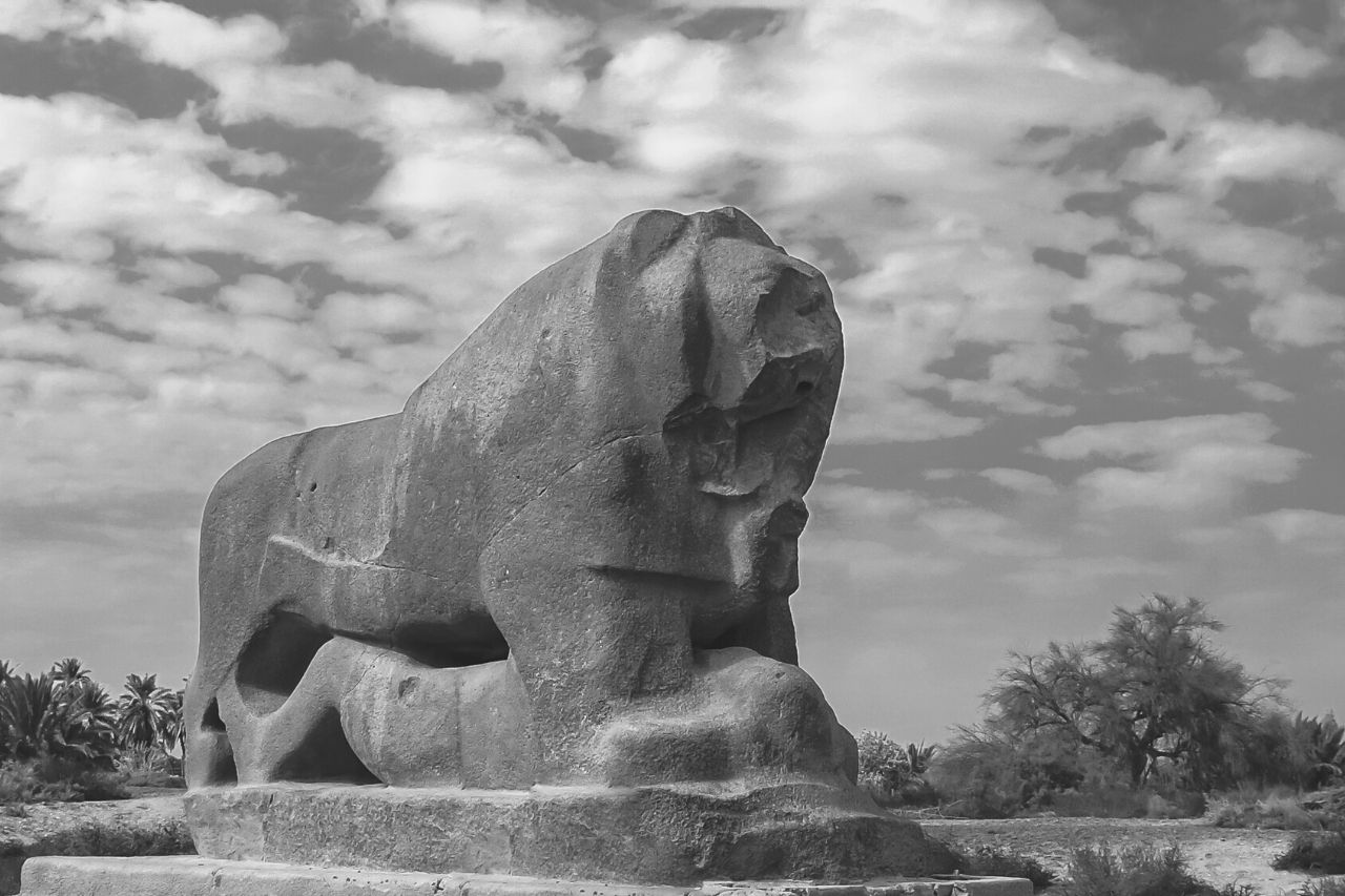 Sculpture of Babylonian lion