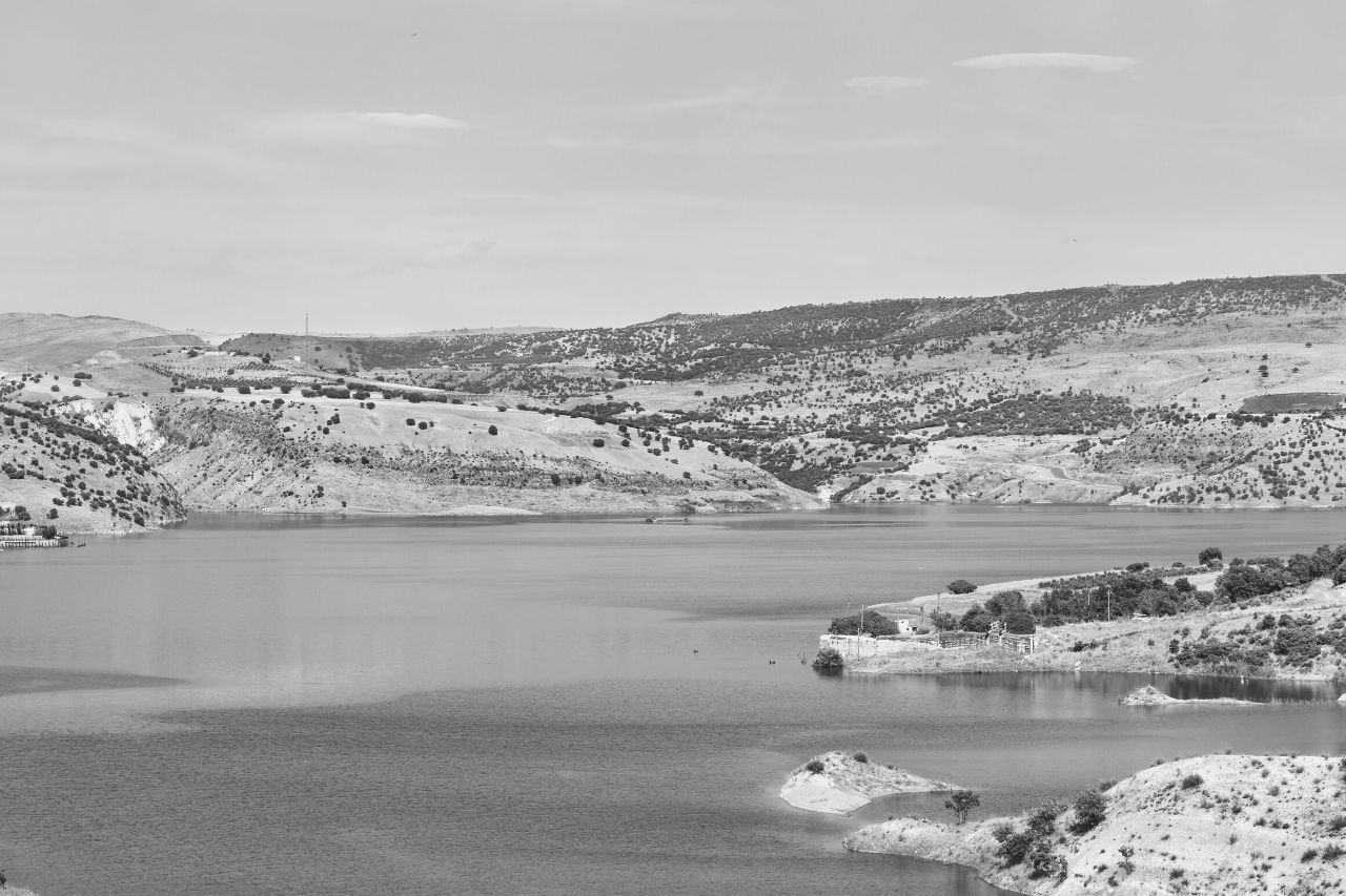 The Ataturk dam lake on the Euphrates river